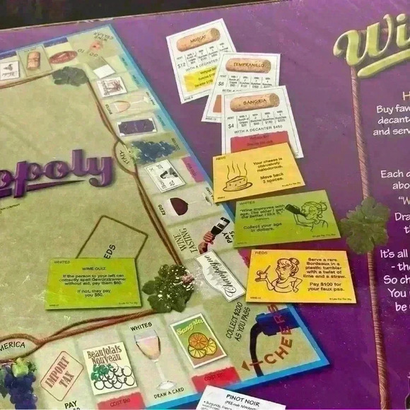 Wineopoly Wine-Opoly Monopoly Board Game NEW Factory Sealed USA Late for the Sky - Picture 4 of 7